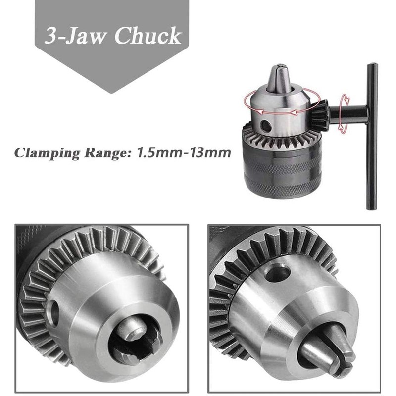 Mesee 1.5-13mm Capacity Quick Change Drill Chuck Adapter Converter 1/2-20UNF