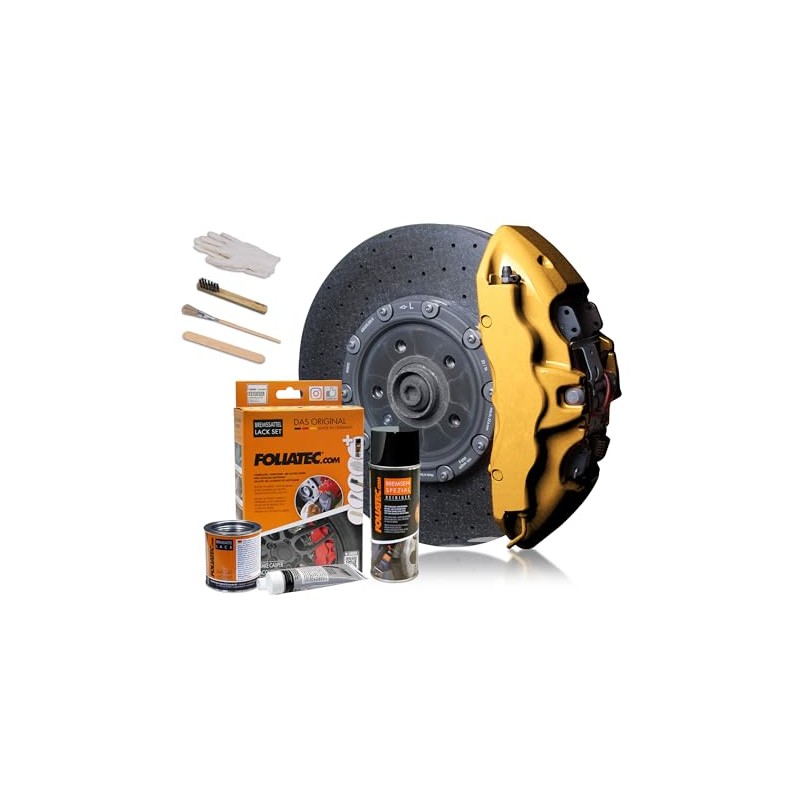 Foliatec 2165 Brake Calliper Paint Set, Gold