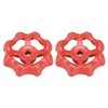 sourcing map Plastic Outside Faucet Round Wheel Handle, Square Broach