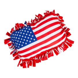 Fun Express Patriotic Flag Fleece Tied Pillow Craft Kit - Makes 6