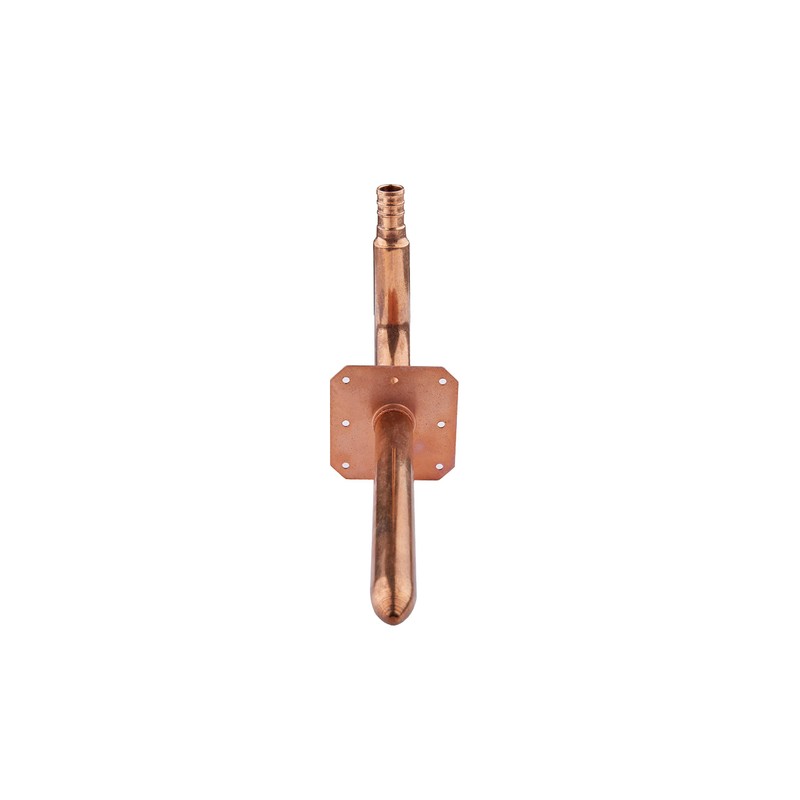 EFIELD 1/2" Pex Copper Stub Out Elbow with Wall Flange,