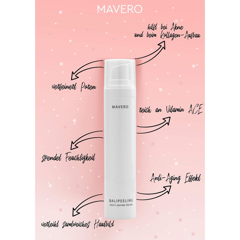 MAVERO BALIPEELING - Fruity Enzyme Exfoliating Pineapple Papaya Lime, Urea,