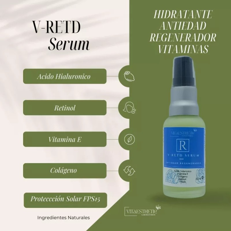 VITAESTHETIC V-retd Serum Retinol Acido Hialuron Antiedad Regenerador