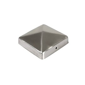 Post Cap Stainless Steel | Shape: Pyramid | 9 x 9 (9.1 x 9.1) cm Square | Made of Stainless Steel | Fence Post Cap | Post Cap | Post Cover | Post Cover