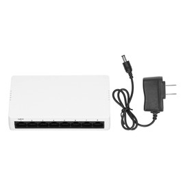 8 Port Ethernet Net Switch High Speed Stability Silent Operation Plug and Play Ethernet Switch  100‑240V