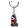 London Letter I Keychain - Metal Keyring with UK Symbols
