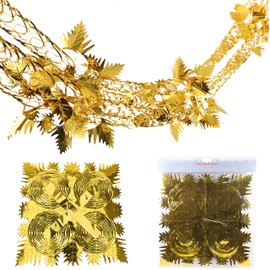 Christmas Concepts® 9ft x 1ft Large Square Foil Garland Festive Hanging Decoration – Christmas Trimming (Gold)