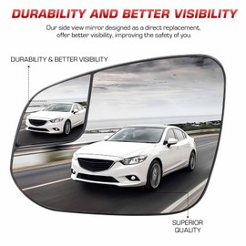 Left Driver Side Heated Mirror for Toyota RAV4 2016 2017 2018 mirror glass, Replace For 87931-42D50, Exterior Mirror Glass