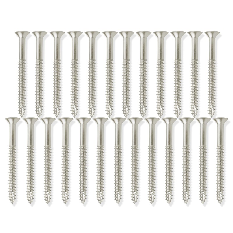 Cauldham Satin Nickel Wood Screws #9 x 2-1/4 Inch for