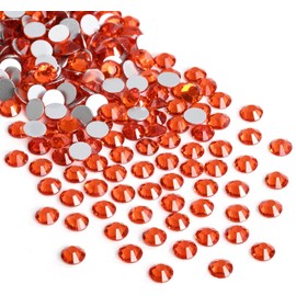 Jollin Glue Fix Crystal Flatback Rhinestones Glass Diamantes Gems for Crafting Nail Art Crafts Decorations Clothes Shoes 1.8mm (ss5 2880pcs, Lt Siam)