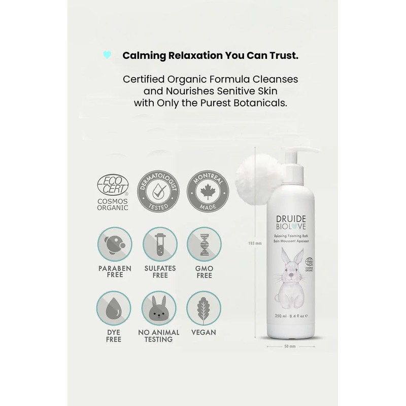 BioLove Bath Foam Bubble Bath Baby wash Care, Relaxing Foaming