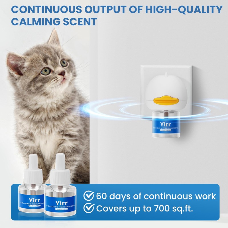 Cat Pheromones Calming Diffuser, Yirr Cat Calming Diffuser, Therapet MD