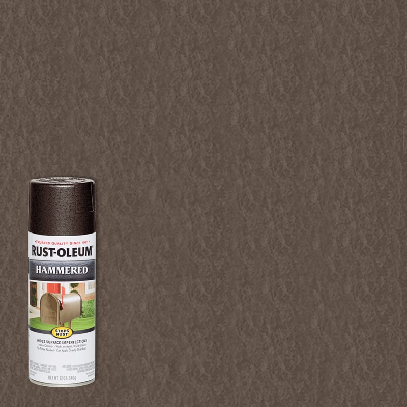 Rust-Oleum 7218830-6PK Stops Rust Hammered Spray Paint, 12 oz, Dark