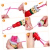 SUPVOX Knitting Doll Making Kit 4 Pcs Wooden Puppets 12