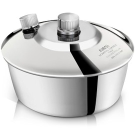 AIESI® Stainless Steel Alcohol Lamp Capacity 120ml with Screw Cap and Wick Burner Alcohol Cooker