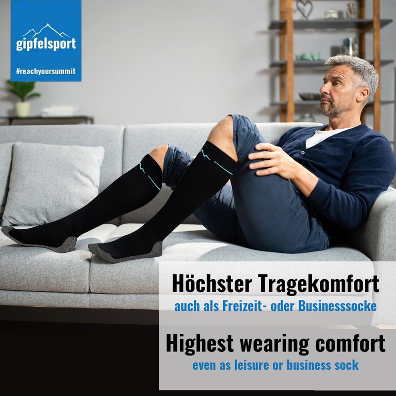 gipfelsport Compression Stockings for Men and Women - Support Stockings,