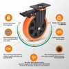 6 Inch Caster Wheels 3000 Lbs, Heavy Duty Casters Set