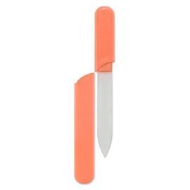 FulgentWorld Glass Nail Files in a Hard Case - Czech Original Quality (Orange)
