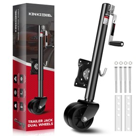 Trailer Jack 2000 lbs with 6" Dual Wheels-Heavy Duty for 15.7" Lift-RV Boat Trailer Tongue Jack