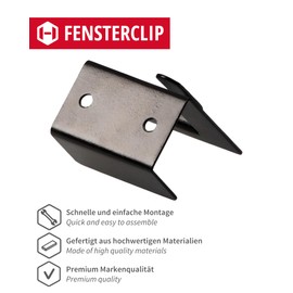 Gedotec Window Hooks Brown | Hanging Hooks Made of Steel | Decorative Hooks for Hanging in Doors and Windows up to 17 mm | No Gluing & Drilling | Door Hooks for Decoration & Curtain Rod | Pack of 10 -