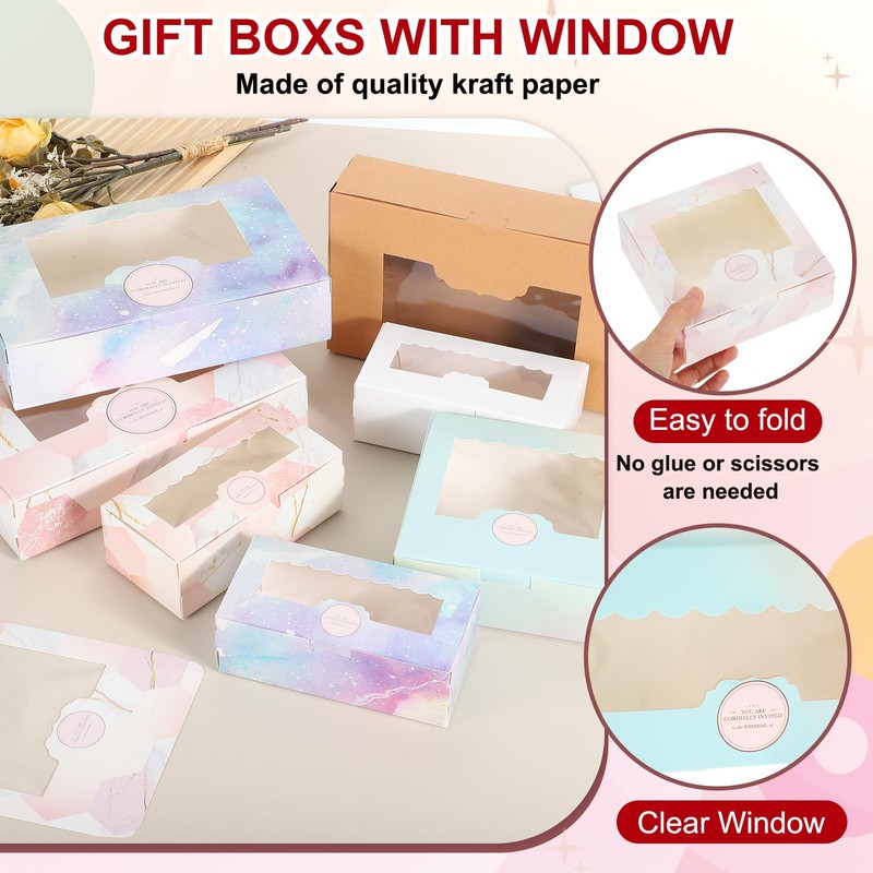 PATIKIL 5.3 x 5.3 x 2 Kraft Bakery Boxes, 30