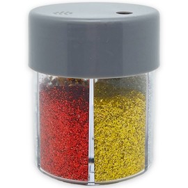 Shimmering Glitter Powder, Glitter Powder for Crafts and Decorating Cards, Colourful Glitter for Decoration (Gold Silver Red Glitter and Stars 80 g Shaker Can)
