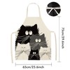 Unisex Apron Cute Cat Cartoon Apron for Women Men Working