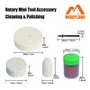 Merryland Flet Polishing Wheel for Dremel 145pcs, Polishing Pad Buffing