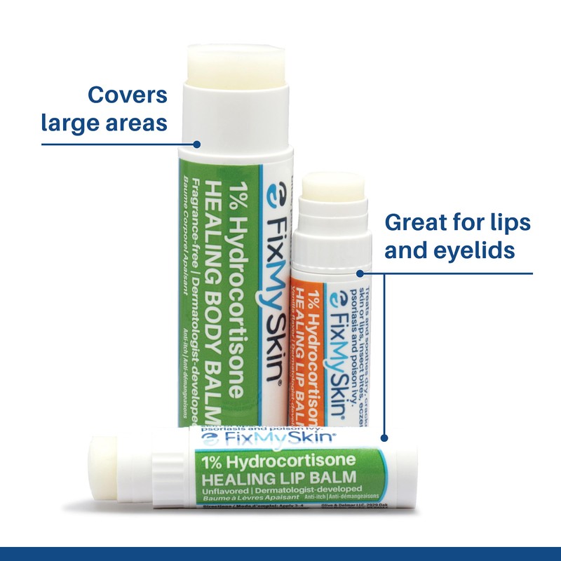 FixMySkin 1% Hydrocortisone Healing Body Balm – Fast Itch Relief,