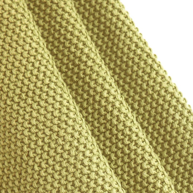 PiccoCasa 100% Cotton Knit Throw Blanket,Solid Lightweight Decorative Throws and