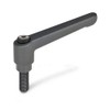 Ganter Standard Elements Adjustable Clamping Lever with Screw Thread –