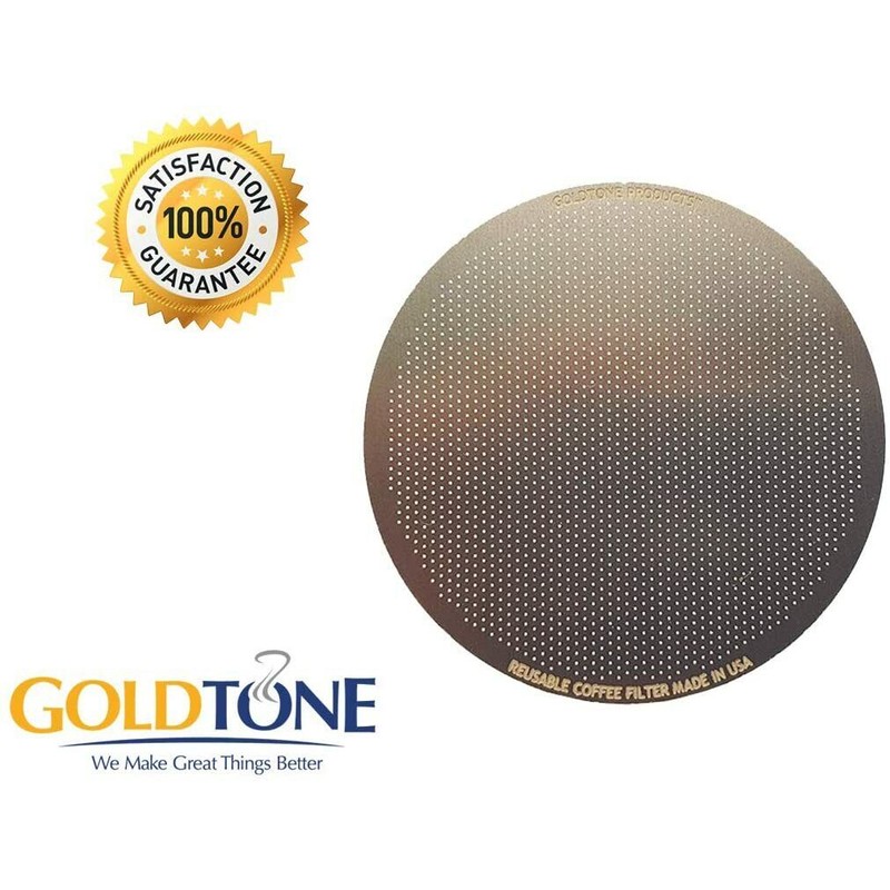 GoldTone Stainless Steel Reusable Disk Coffee Filter - Aeropress Coffee