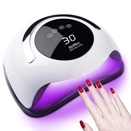 Lámpara de uñas de 120 W, lámpara de uñas LED UV, 36 luces, esmalte de gel, secado de uñas, secador de uñas, luz de uñas para esmalte de gel con 4 ajustes de temporizador, lámpara de gel de curado portátil más rápido