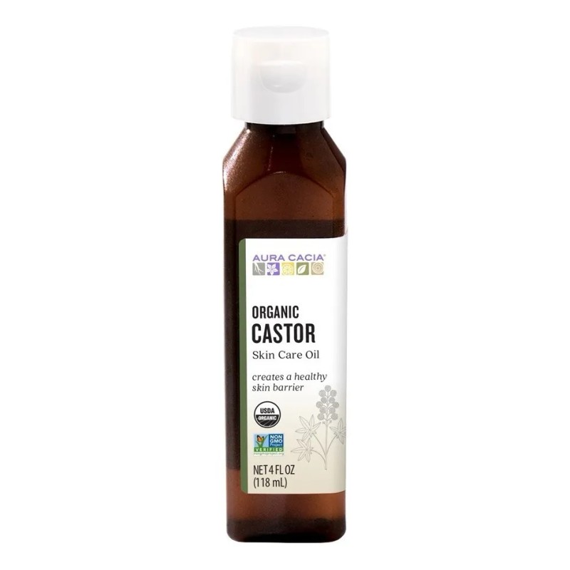 Aura Cacia aceite de ricino orgánico 118 ml | fortalece