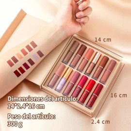 Labiales Larga Duracion Tintas Labios Labial Rojo Mate 12ps