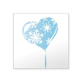 CafePress Melting Ice Heart Sticker Square Bumper Sticker Car Decal