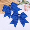 CN 2pcs Cheer Bows for Cheerleaders, Blue Cheerleading Hair Bows