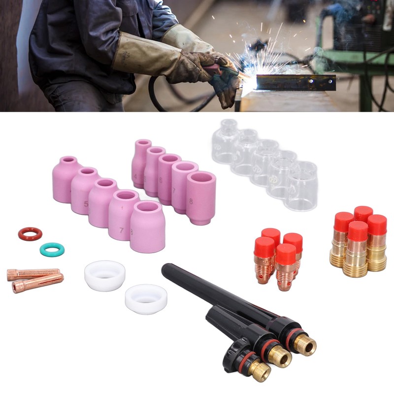 TIG Welding Torch Accessories Glass Cups Gas Lens Chuck Alumina