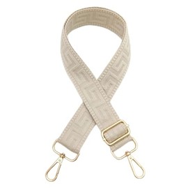 QZKJQDD Shoulder Strap for Bag, Bag Straps for Changing, 3.8 cm Wide Shoulder Strap Bag, Shoulder Strap for Bags, Adjustable Shoulder Strap for Bags, for Women's Handbags (Beige)