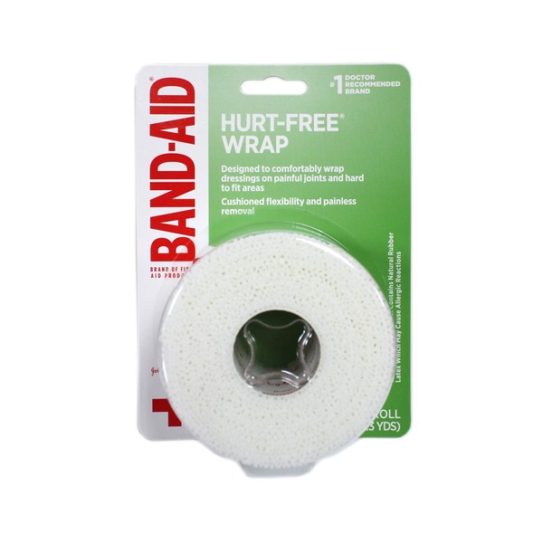 BAND-AID First Aid Hurt-Free Wrap, Medium 2 inch, 1 ea (Pack of 9)
