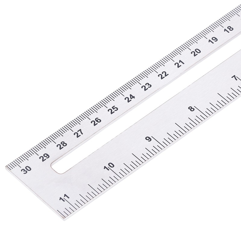 12in L Square Ruler Multifunction Scale Standard Carbon Steel Detachable