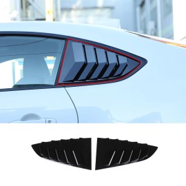 car-attention 2PC Rear Side Window Vent/Louvers Gloss Black Fit For Toyot-a 86/Subaru BRZ 2022