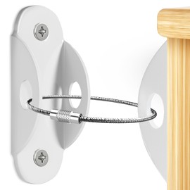 Furniture Anchors for Baby Proofing (10 Pack) Anti Tip Furniture Anchors Securing 400lbs,Wall Anchor Earthquake Straps Prevent Baby Pet from Falling Furniture Dresser & Bookshelf, White