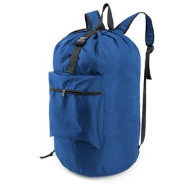BeeGreen Laundry-Bag-Backpack-Heavy-Duty, Royal Blue Nylon Drawstring Portable Laundry Backpack Tall Foldable Extra Large Dirty Clothes Travel Bag with Handle College Dorm Apartment Essentials