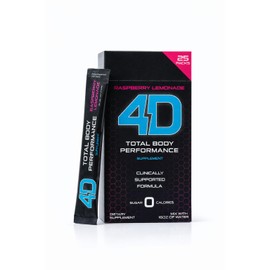 4D Raspberry Lemonade 25 Unit Drink Mixes - Electrolytes, Aminos, Vitamins & Energy Powder Packets - Zero Calories & Sugars - Gluten Free, Non-GMO, Keto & Vegan Friendly