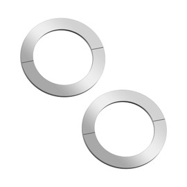 Wjelet Set of 2 Cover Rosette Stainless Steel Two-Piece Heating Pipe Rosette, Split Pipe Collar for Stove Pipe, 162 mm, Ideal for Taps and Radiator Pipes, High-Quality Trim