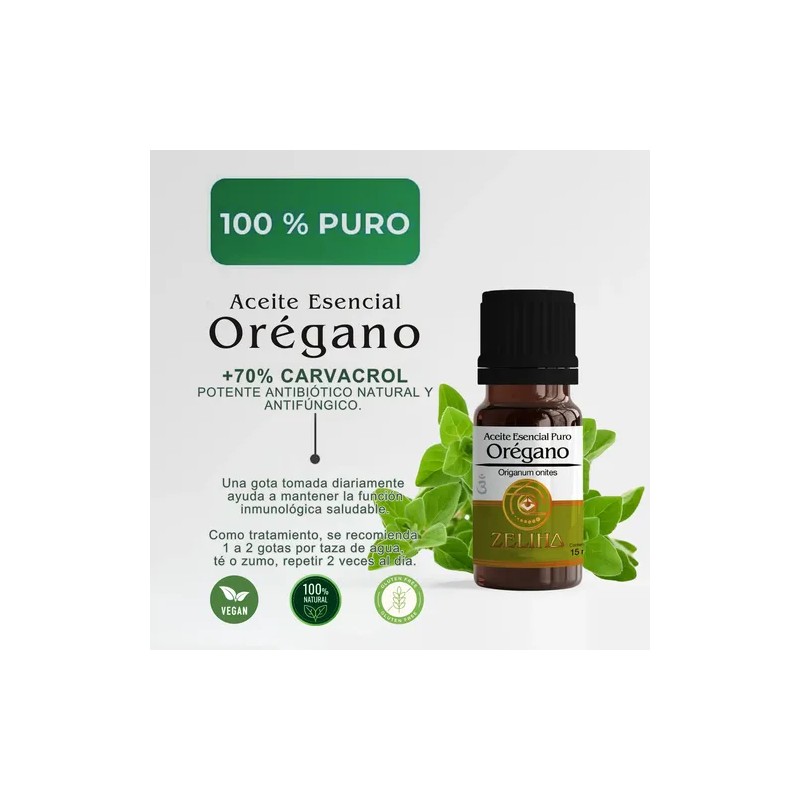 Aceite Esencial Orégano Zeliha 100 Puro, Turquía, 15ml 2pz