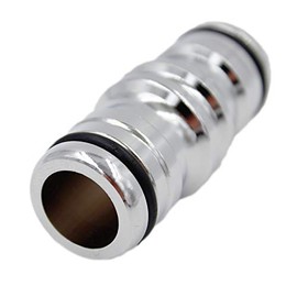 SpiceFlow | 2-Way Quick Connector | Chrome/Brass | 3/4 Inch Professional Gardena Compatible