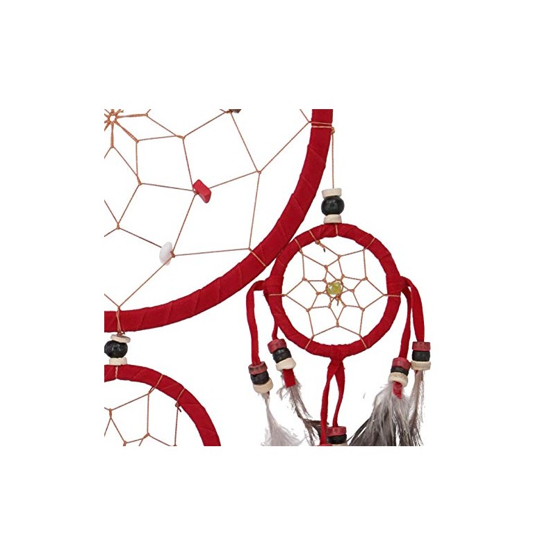 GURU SHOP Dream Catcher with Semi-Precious Stones - Red Diameter