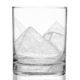 PYRAMIDS OF GIZA Engraved 11oz Rocks Glass | Majestic Symbol of Ancient Mystery | Great Gift Idea!